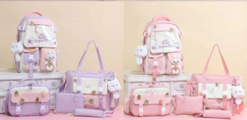 🌟 Set Mochila Kawaii Capibara – 5 en 1 🧡✨2 DO MODELO