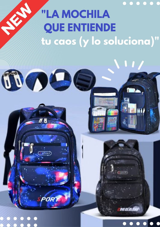 MOCHILA CON DIVISIONES NIÑ0😍